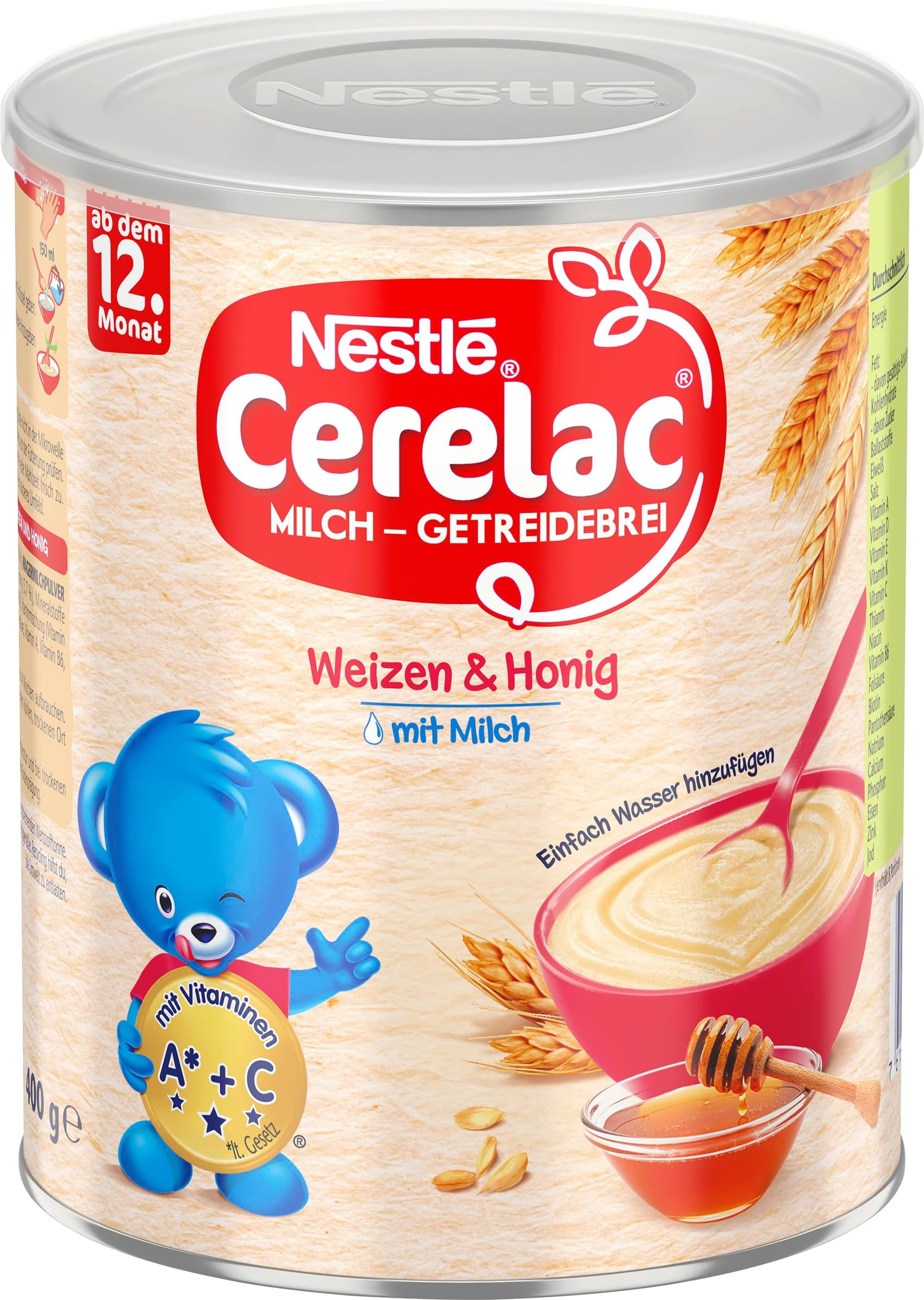 Wheat Infant Cereal with Milk 400 g | from 6 months+ | Baby Cereal