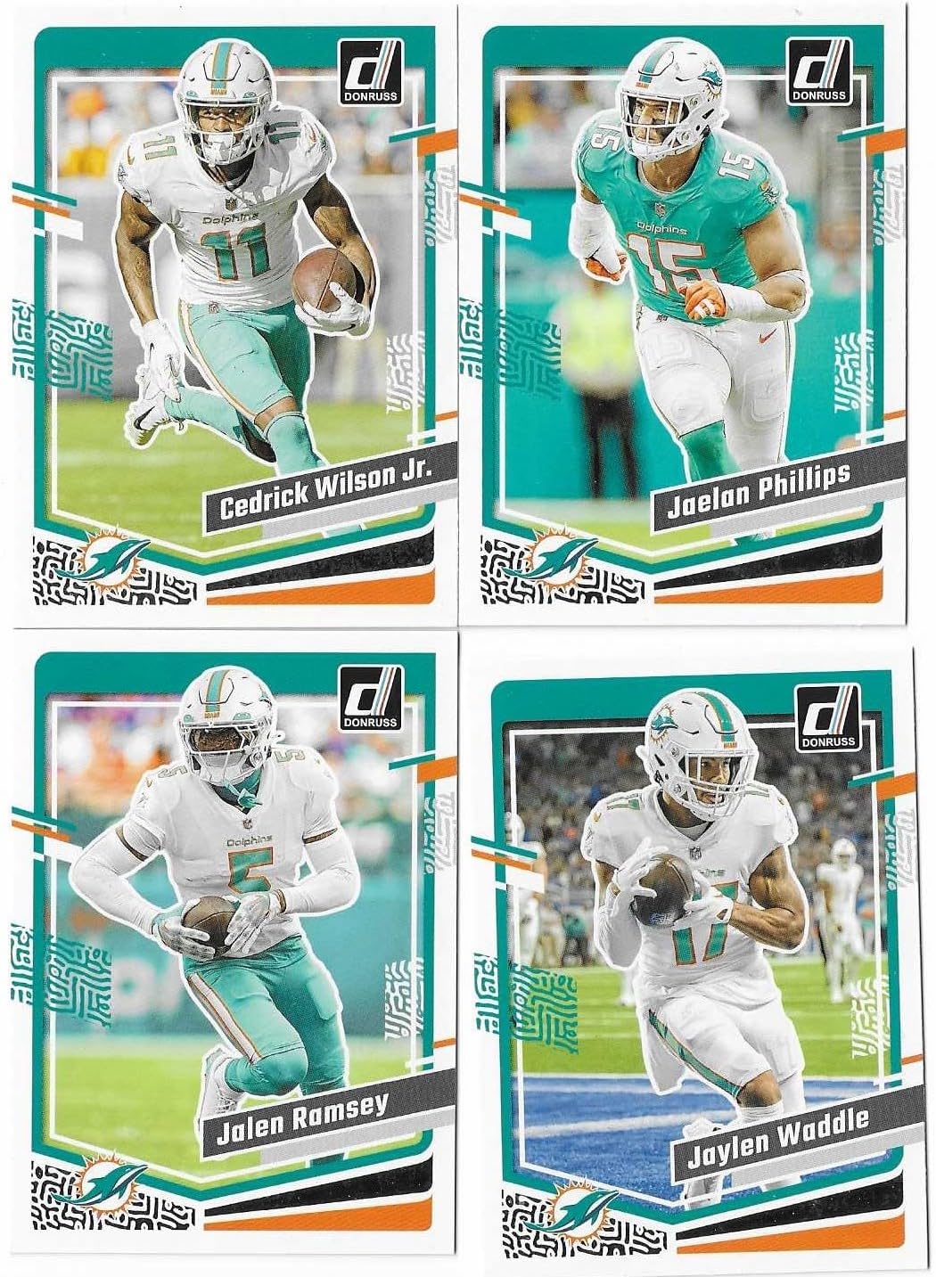 2023 Panini Donruss and Score Football Miami Dolphins 2 Team Set Lot Gift Pack 22 Cards W/Drafted Rated Rookies