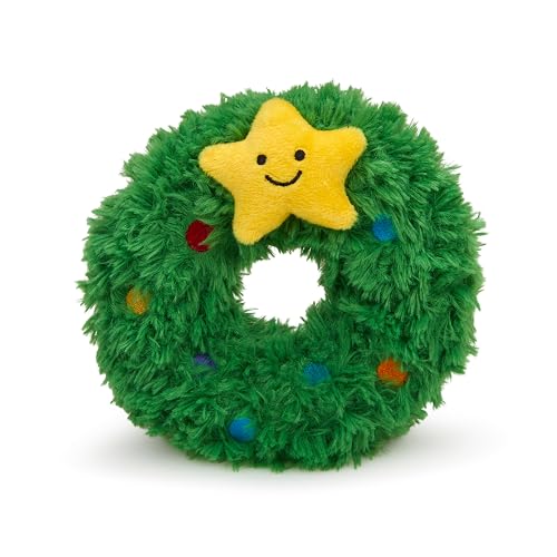 Petface Remy Wreath - Juguete de Navidad para Perro con chirriador Integrado