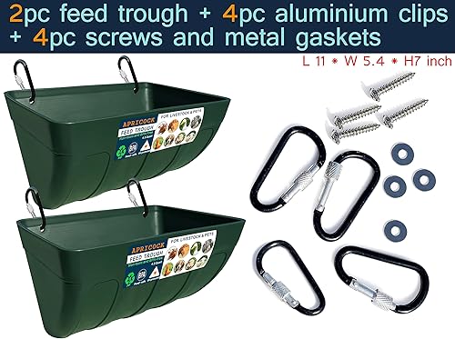 Miniatura 2 de Comedero para cabras, comedero colgante para pollo y pato, canal de alimentación para cerca, comedero de ganso con clips, suministros para cabra,