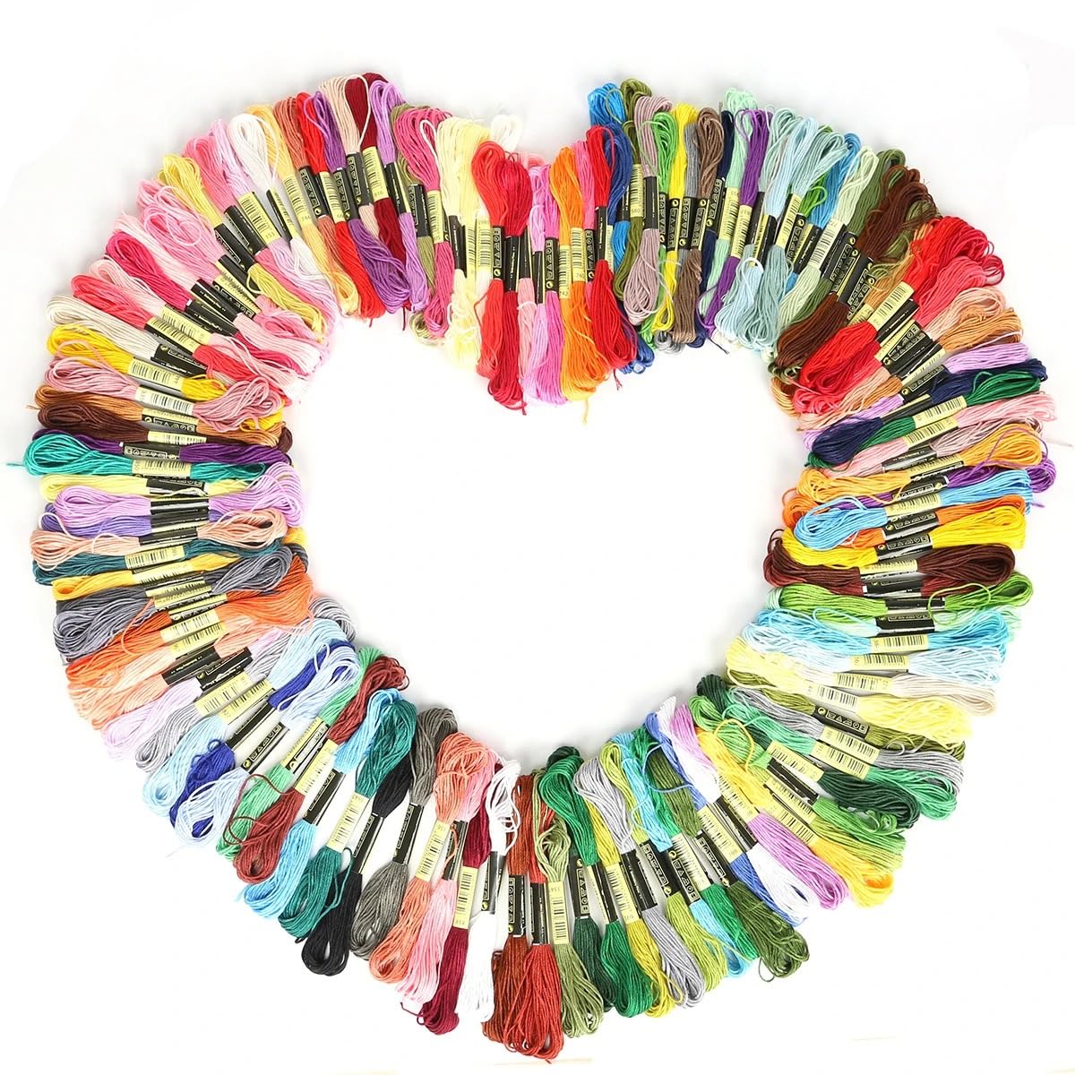 Fil à broder coton point croix mélange couleurs 100 pièces accessoires couture