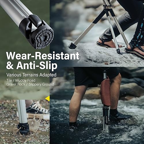Miniatura 8 de Serie Ta-Da de Sillas STEP2GOLD 2- Bastón de Caminata Portátil, Bastón con Asiento, Silla Plegable, Bastón de Senderismo, para Acampar, Senderismo,