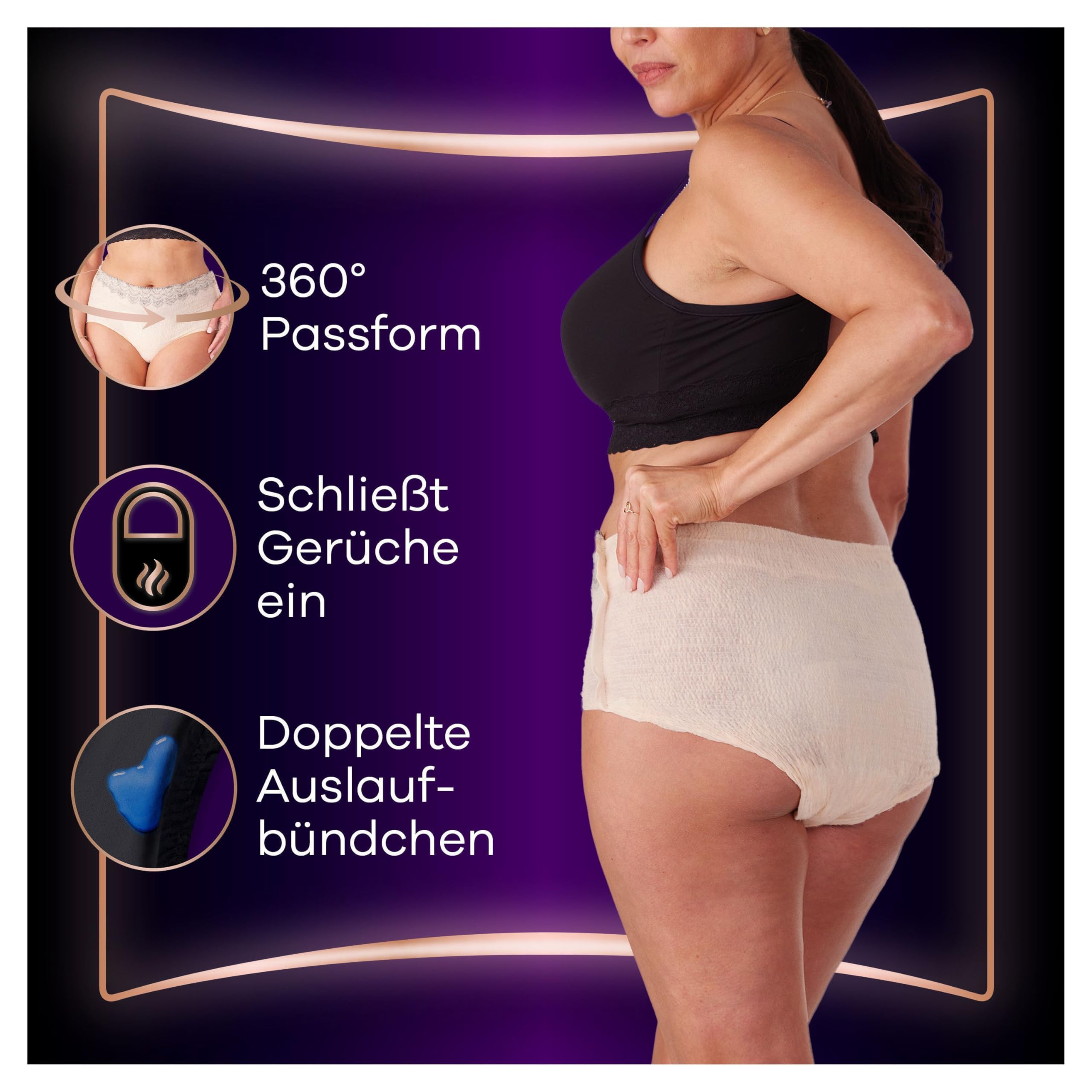 Always Discreet Boutique Bielizna Spodnie na nietrzymanie moczu, L, 8 Bielizna