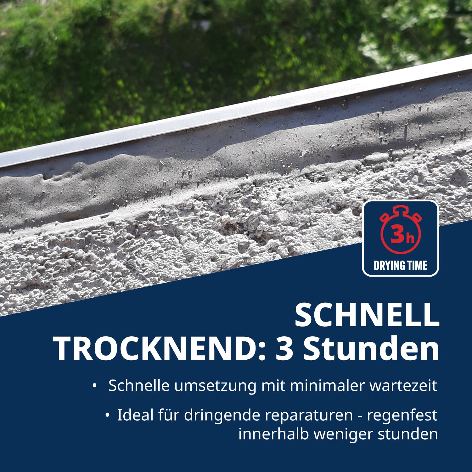 Lösemittelfreie Universalabdichtung für Innen & Außen. 7kg Wasserdichte Dichtmasse Fome Flex HydroGuard, flexibel und leicht aufzutragen. Premium Polymer Flüssigdichtstoff für Dächer, Risse und Lecks.