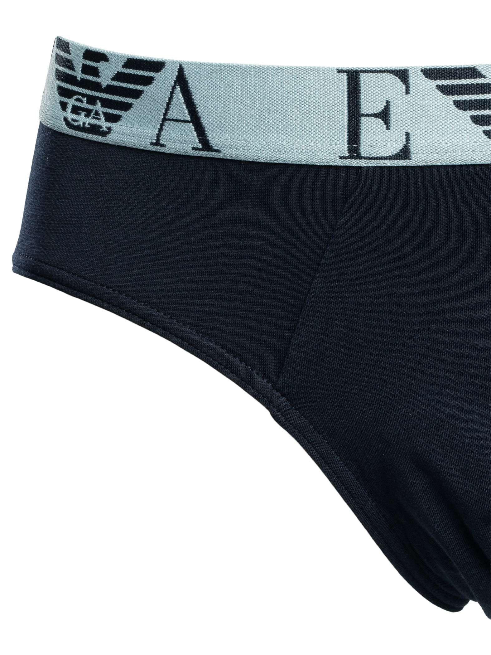 EMPORIO ARMANI Confezione da 3 Slip da Uomo, AR.Blu/AR.Blu/AR.Blu, XXL