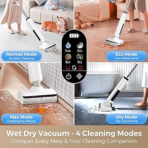 BROBIG Wet Dry Vacuum Cleaner, 180Lie-Flat Vacuum Mop All in One with Auto Self-Cleaning, Smart Floor Cleaner Machine for Hard Floor, 45 Mins Runtime, Edge Cleaning, Self-Propelled Vacuum Mop Combo