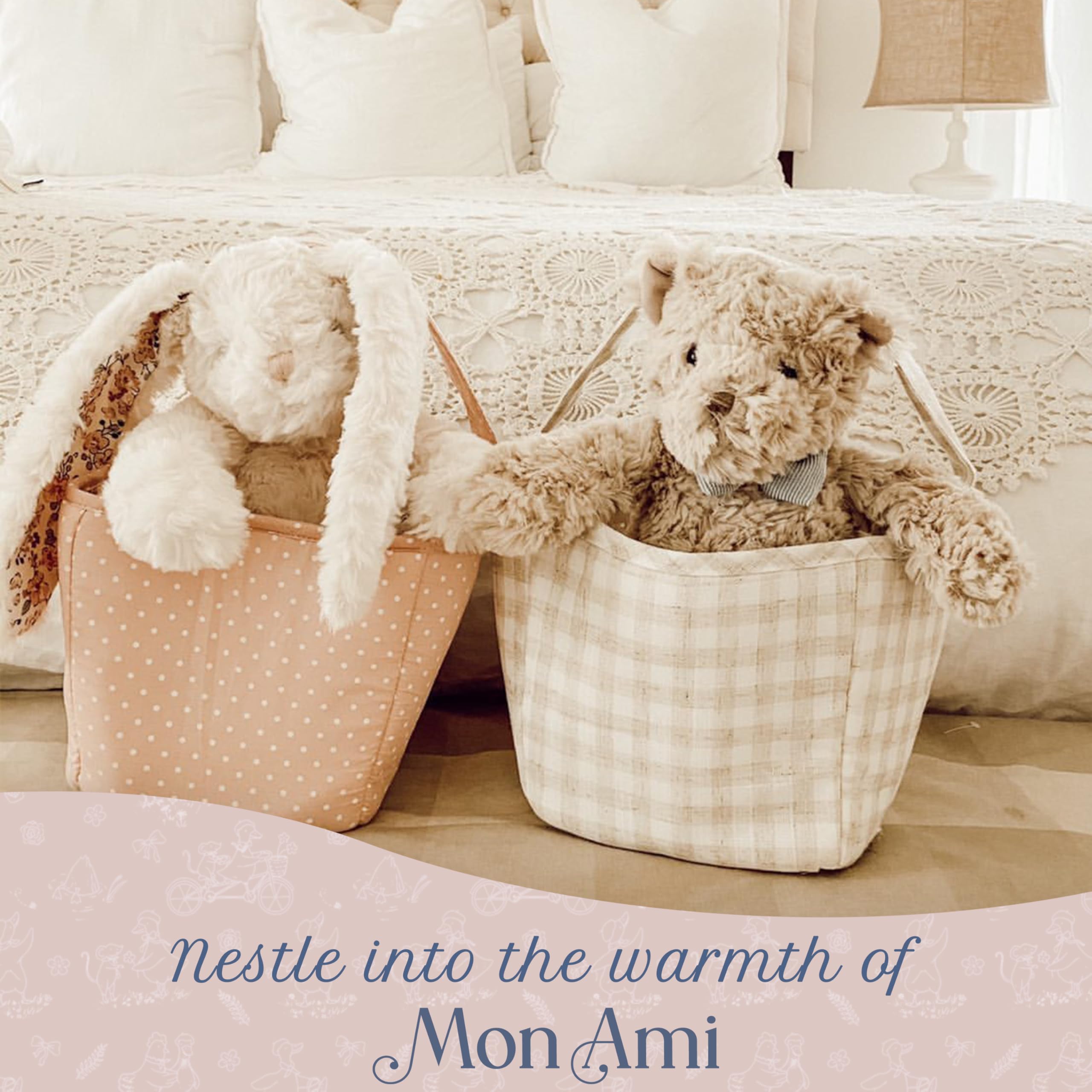 MON AMI Faith - Peluche a forma di coniglietto color crema, 38 cm, morbido giocattolo regalo per bambini e neonati, compagno di peluche per giochi e pisolini