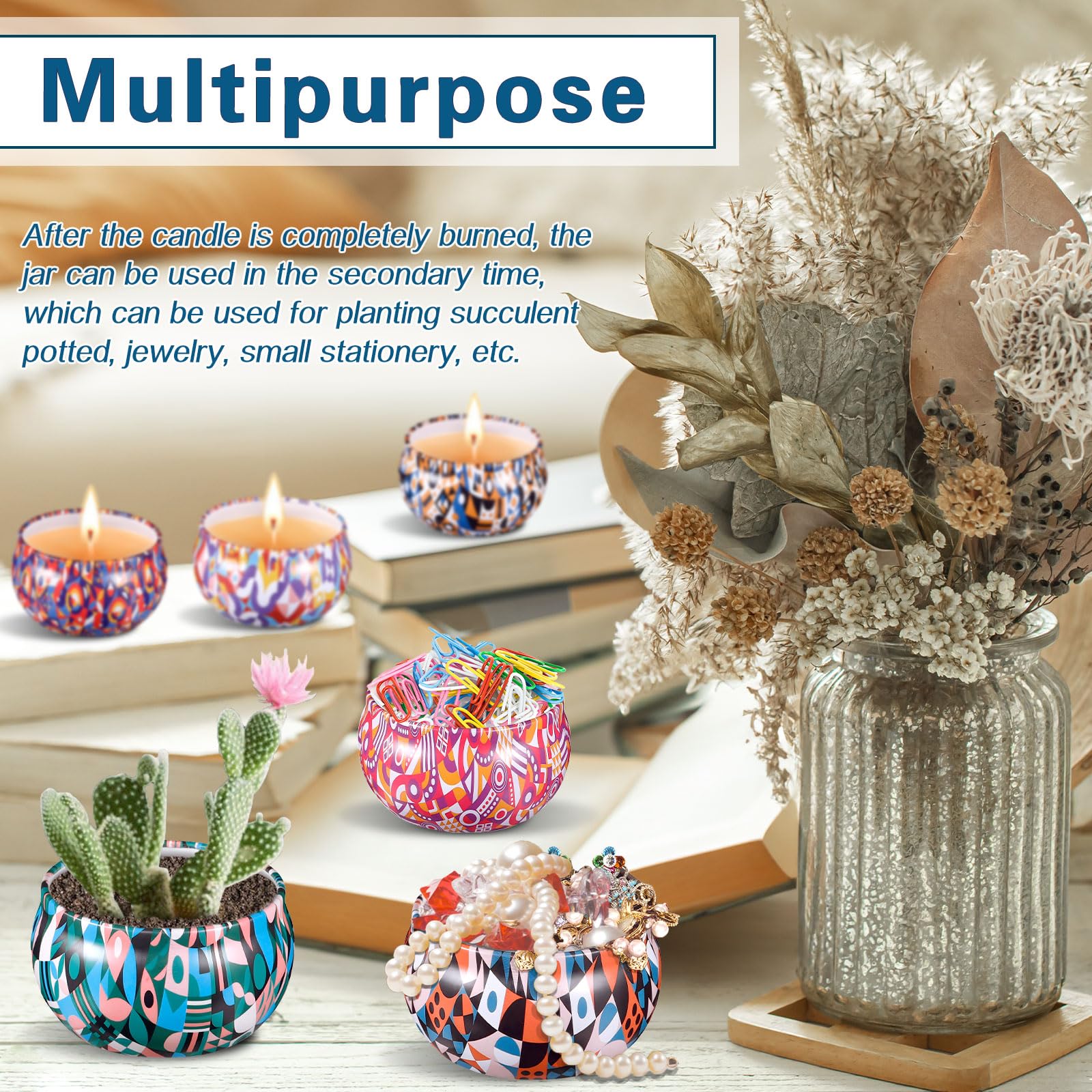 18 Candele Profumate In Cera Di Soia - Set Regalo Con Vasetti Decorati Per Aromaterapia - Foto 11