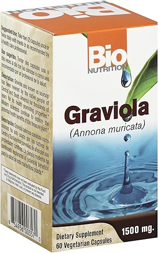 Bio Nutrition, Graviola, 60 cápsulas paquete de 1