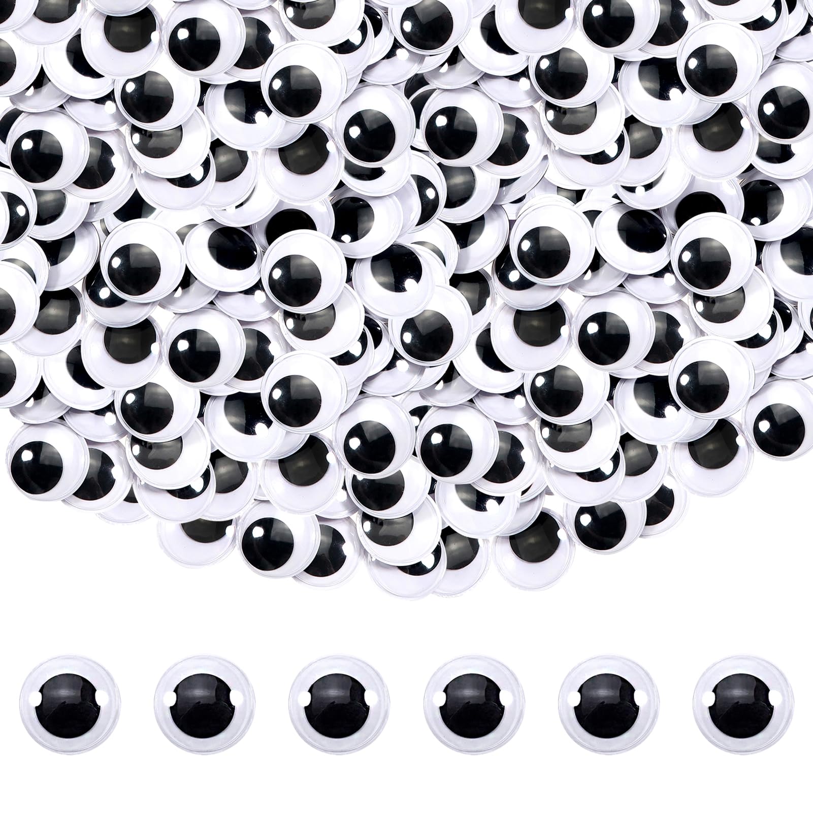 TOAOB 150pcs 15mm Large Googly Eyes Self Adhesive Sticker Eye for Craft