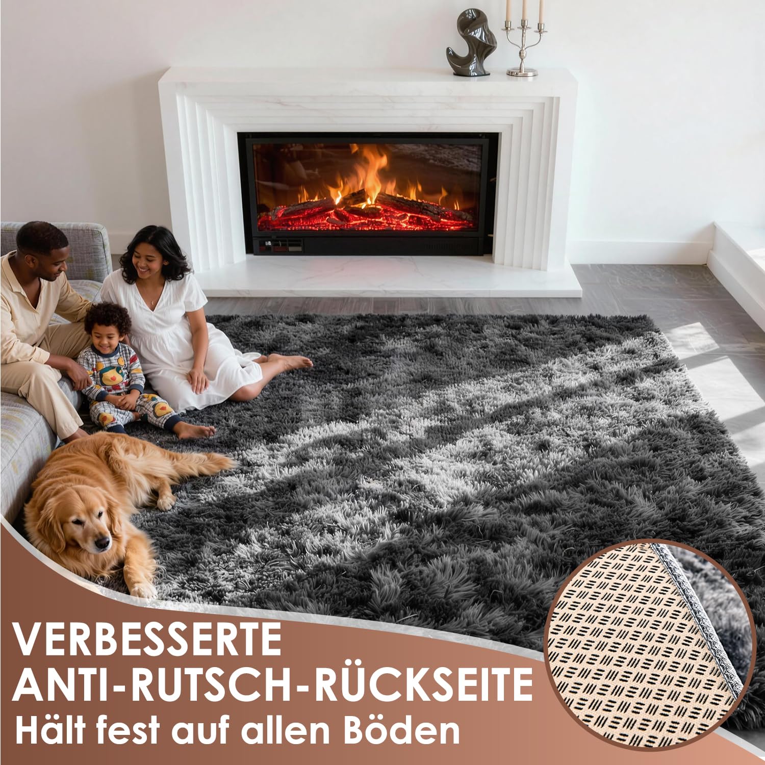 Woonidee: hoogpolig vloerkleed als statement