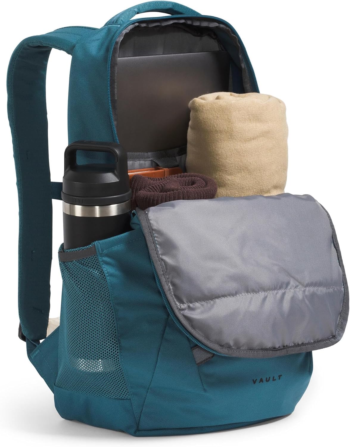 The North Face Vault Everyday Laptop Backpack - Commuter Travel Bag, Water-Repellent Finish, Spacious Compartment, Space/TNF Black, One Size - Image 4