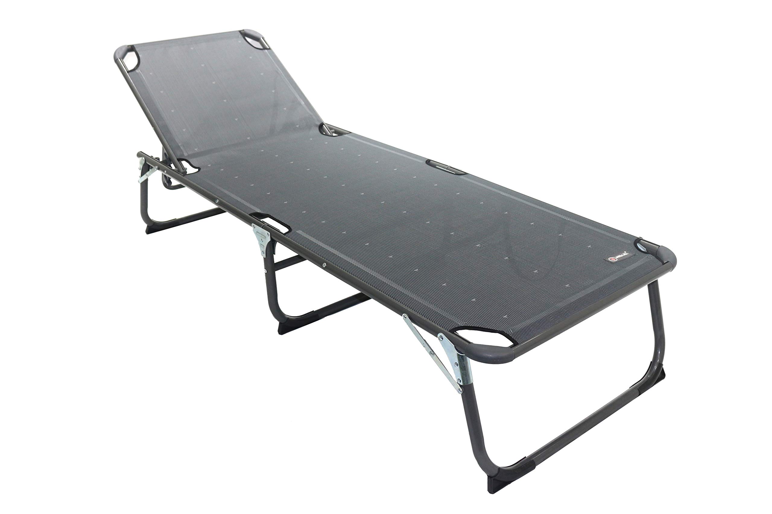 Buy Homecall XXL SunLounger Beach bed Lounger ThreeLegged Alu with textilene black Maximum Load