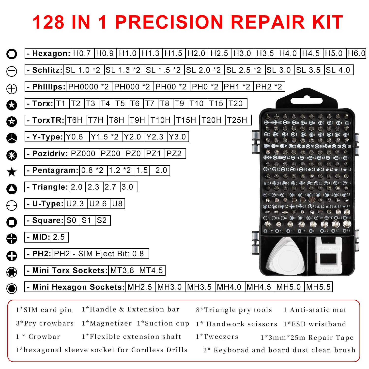 Precision Screwdriver Set - Electronics Repair Kit -3