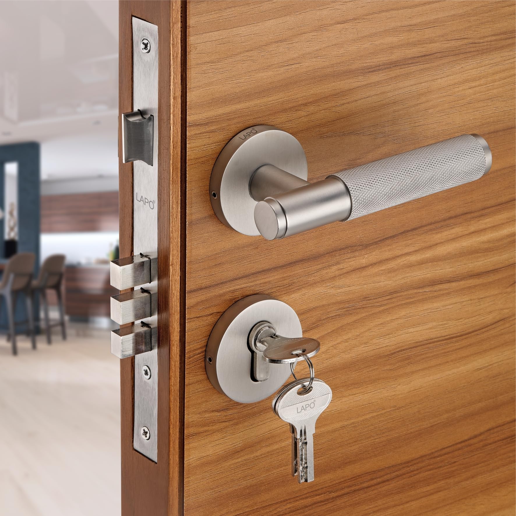 LAPO Full Brass Door Lock for Main Door, Mortise Door Lock Set, Door Lock for Bedroom, Door Lock Handles Set with 3 Brass Key for Home,Office,Hotel | Matt Finish | 3 Years Warranty Ro-2100 (B099JHPXCN) Amazon Price History, Amazon Price Tracker
