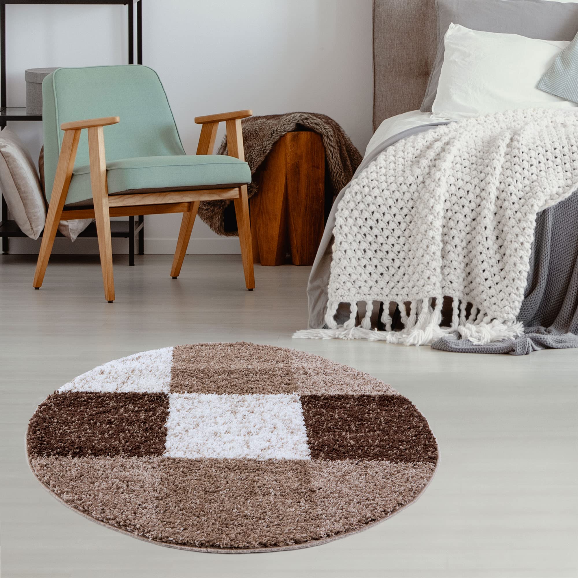 THE RUGS Area Rug, Modern Luxury Shaggy Rug, Multicolour Pattern Carpet, Ultra Soft for Bedroom Living Room, Kids Room - Image 3