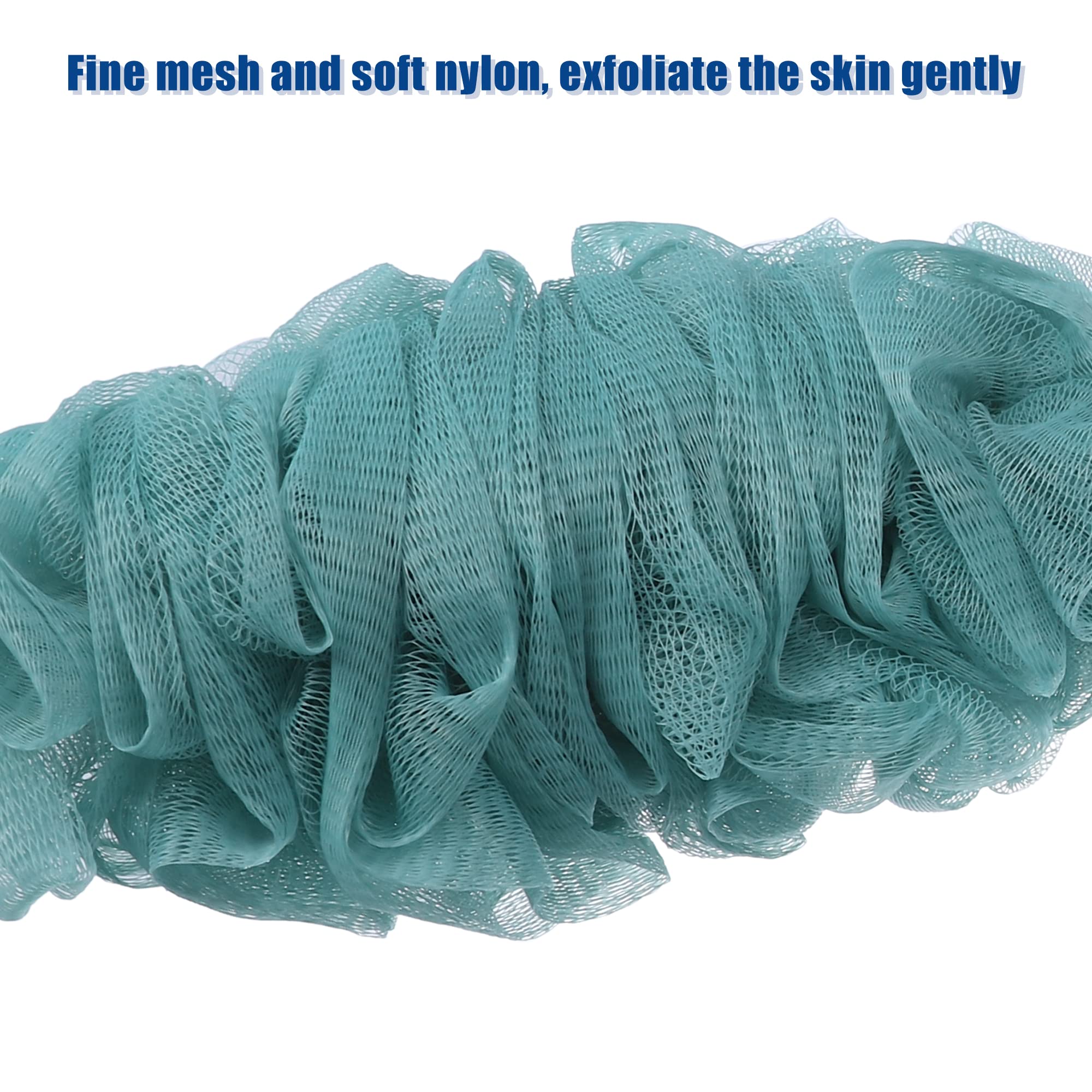 VOCOSTE 2 Pcs Body Bath Brush, Back Scrubber for Shower, PP Mesh, Blue Beige - Image 3