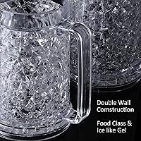 Vista 5 de Auhafaly Taza congeladora de doble pared, taza de hielo aislada con gel de 16 oz/15.2 fl oz (juego de 2)