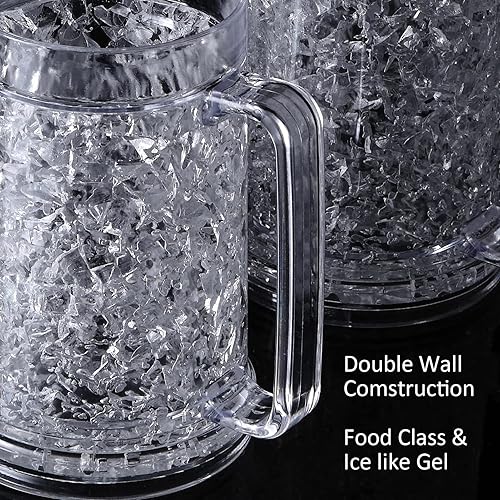 Miniatura 5 de Taza congeladora de doble pared, taza de hielo aislada con gel de 16 oz15.2 fl oz (juego de 2)