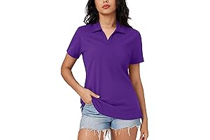 MAGCOMSEN V-Neck Knit Tops for Women Golf Polos