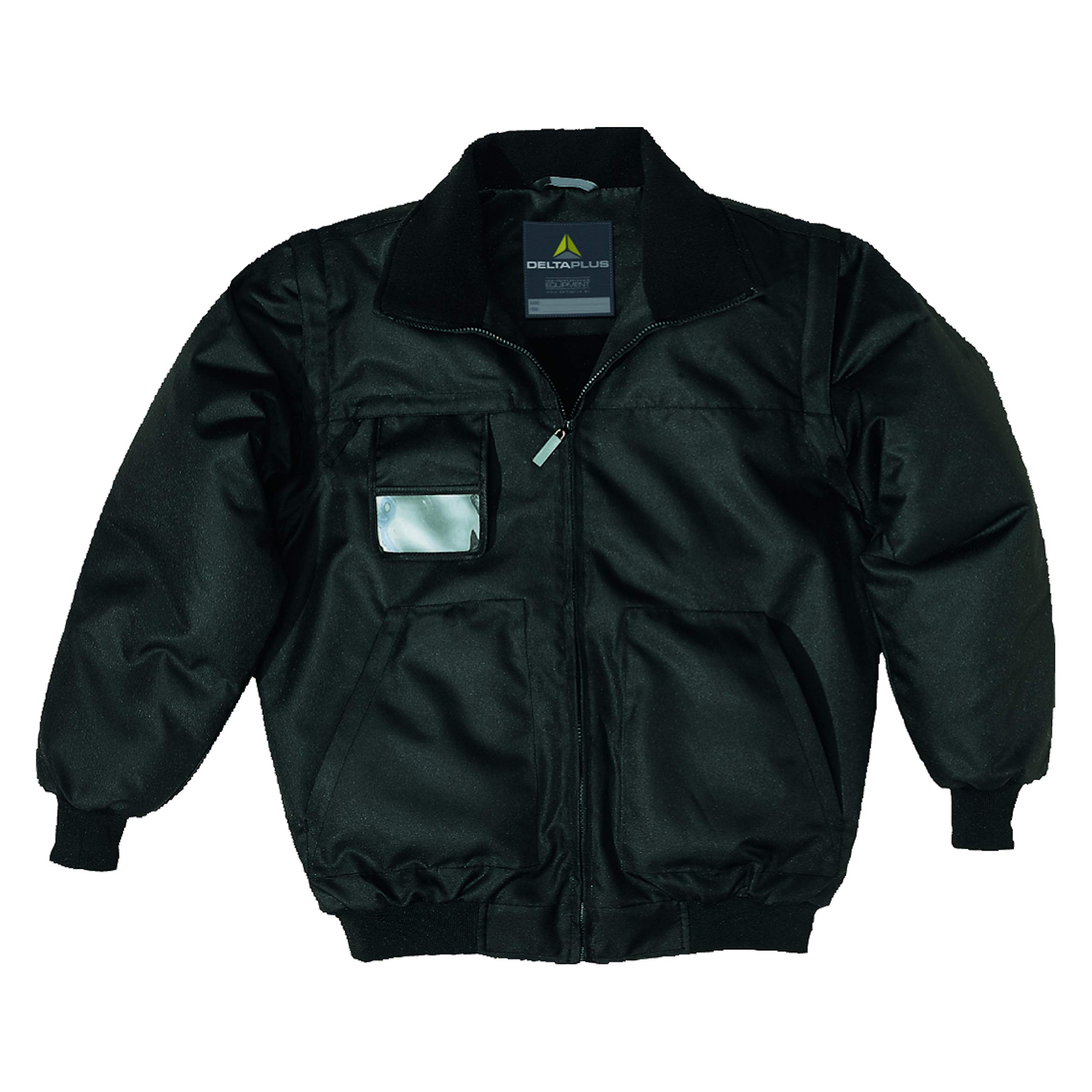 Deltaplus Men's Black Delta Plus Reno Bomber Jacket Coat Security Bouncers Doorman (Large)