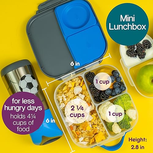Miniatura 5 de b.box Paquete de 3 unidades de almuerzo y merienda para niños, incluye lonchera Bento ligera a juego, mini lonchera y caja de refrigerios  Material