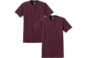 Unisex-Adult Ultra Cotton T-Shirt, Maroon Red, Multipack, Style G2000