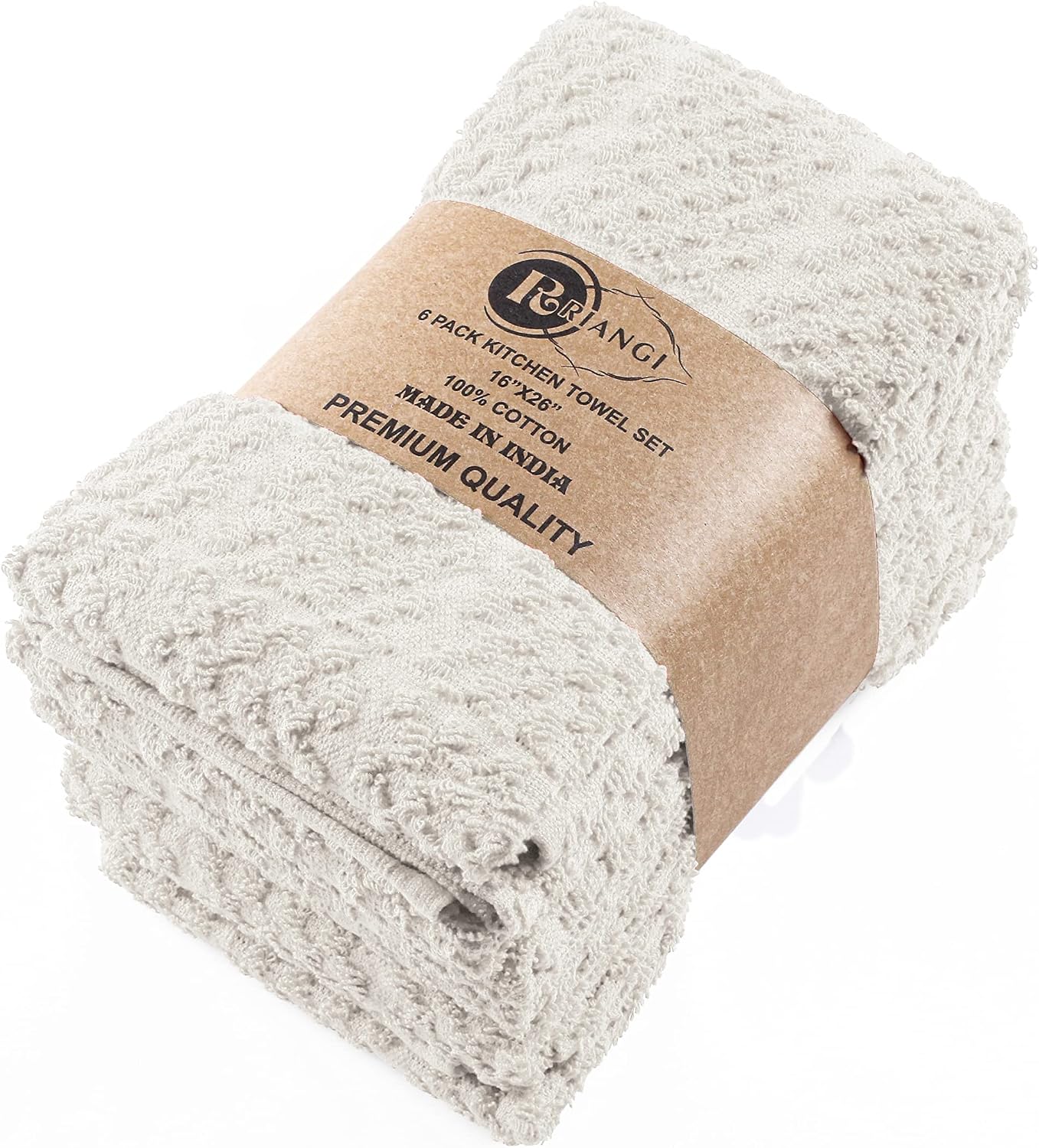 100% Cotton Kitchen Hand Towels Set of 6