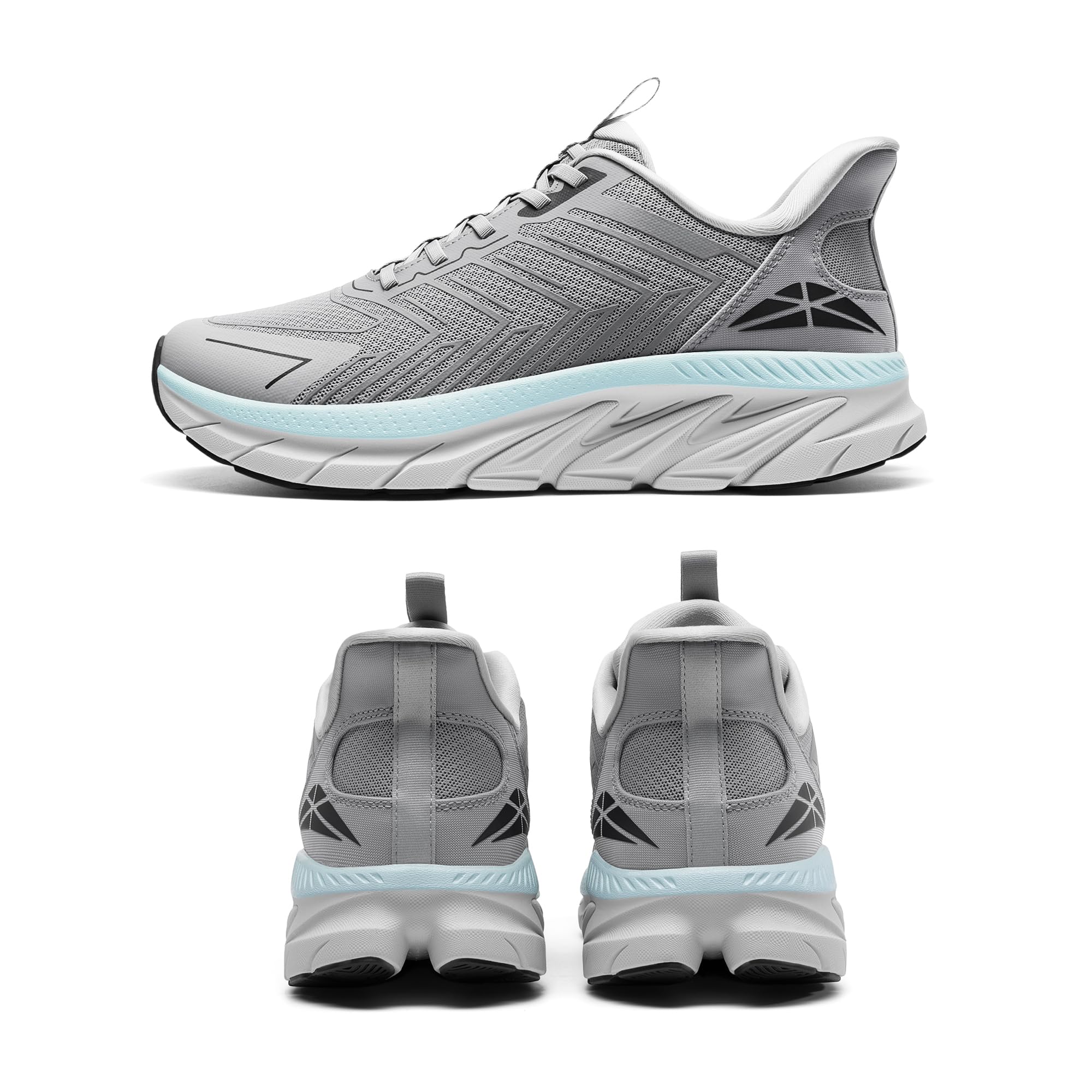 ALLSWIFIT Męskie wsuwane buty do chodzenia bieganie wygodne tenis oddychające antypoślizgowe sportowe siłownia trening trening krzyżowy modne trampki