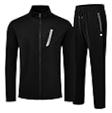 MoFiz Mens Tracksuit Jogging Sports Sweatsuit Comfortable Outfits Casual Athletic Pants Full zip Jacket 2 Piece