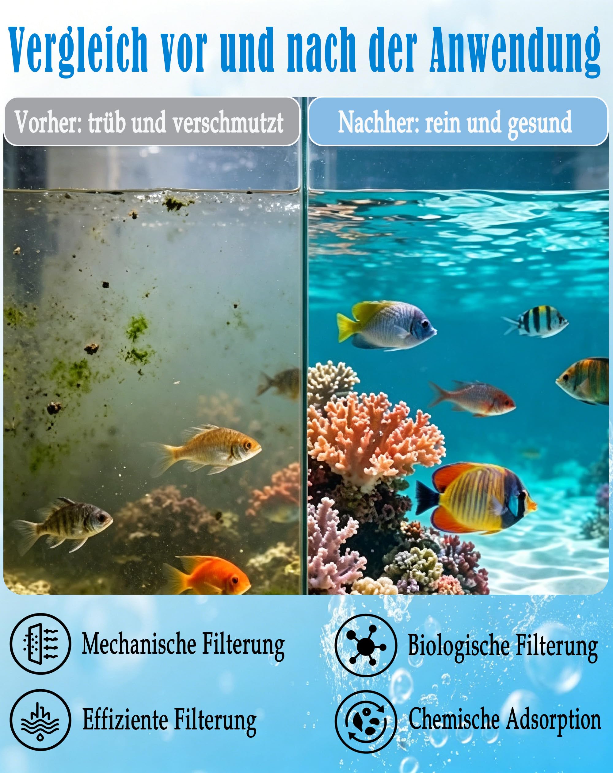 Lot de 22 supports filtrants compatibles avec OASE 94689 BioMaster² Thermo 250/350/600 Filtre extérieur pour aquariums d'eau douce et d'eau de mer