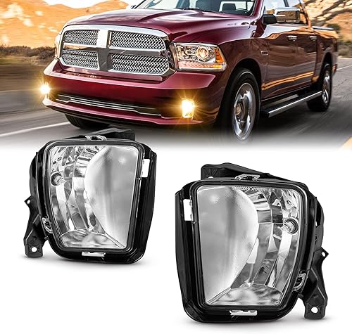 Conjunto de lámpara de luz antiniebla para Dodge Ram 1500 2013 2014 2015 2016 2017 2018 con bombillas halógenas 9006 12V 55W incluidas interruptor y