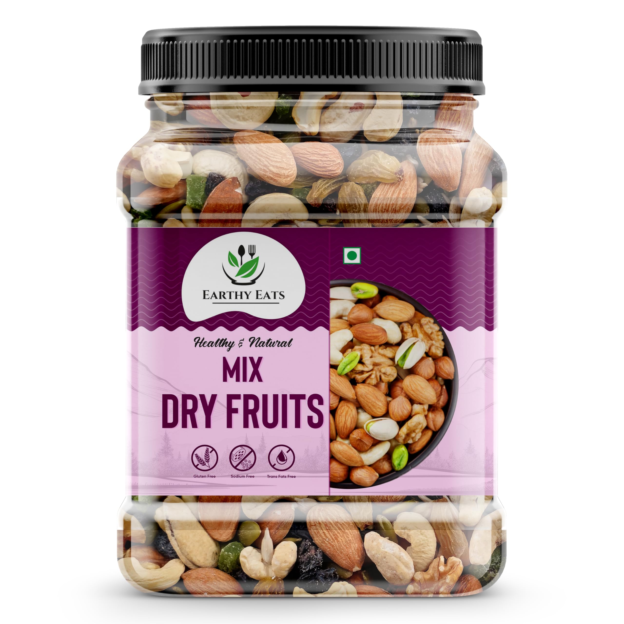 Earthy Eats Premium Dry Fruits Trail Mix 500g | Wholesome Crunch Nut & Fruit Blend | Healthy Snack Mix for Daily Use, Gifting & Travel | Reusable Jar Pack-image-12