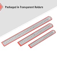 Vista 47 de Mr. Pen Reglas de acero, 6, 8, 12, 14 pulgadas, reglas de metal, paquete de 4