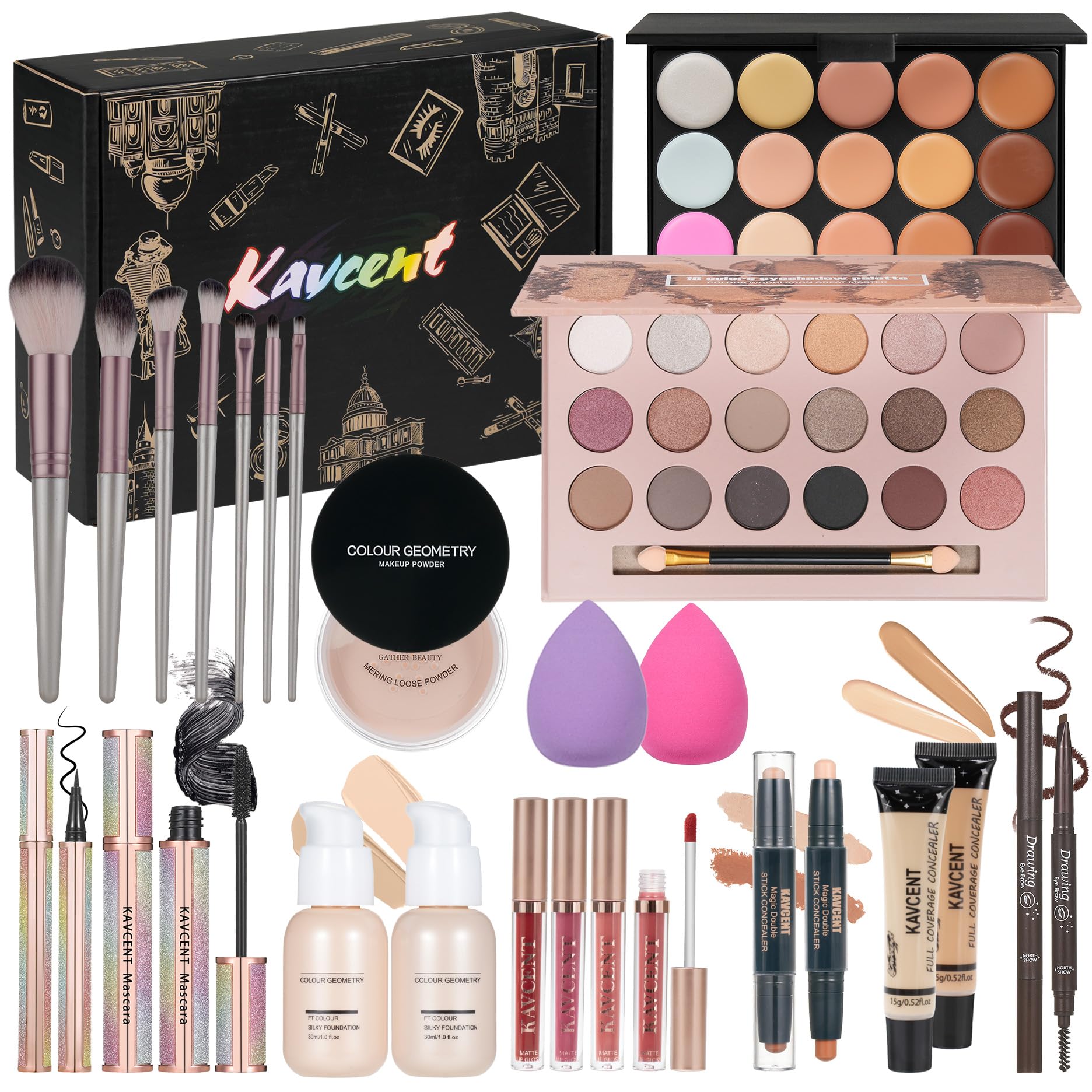 Makeup Set for Teens Makeup Kit for Women Full Kit Makeup Gift Set for Women Teen Girls Teenagers Eyeshadow Palette Makeup Kits Christmas