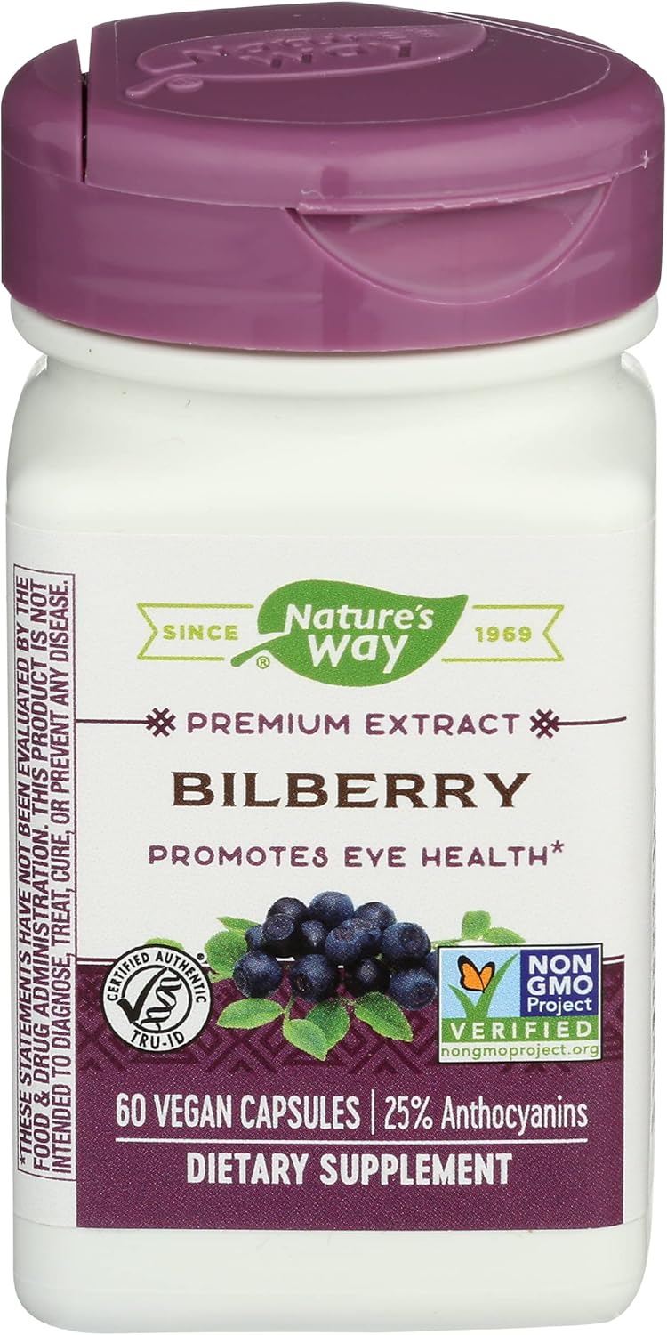 Natures Way Bilberry Standardized, 60 ct Health & Household