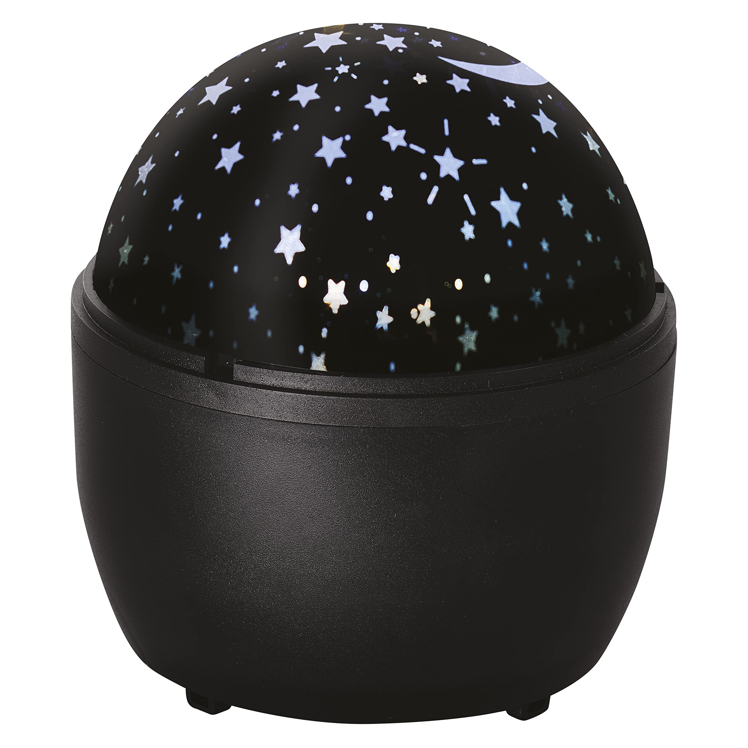 EMOS Star LED Projector, Decorative Starry Sky Projection, USB or Battery Operated (3 x AA), Black Plastic, 10,000 Hours Lifespan, IP20 Indoor Use