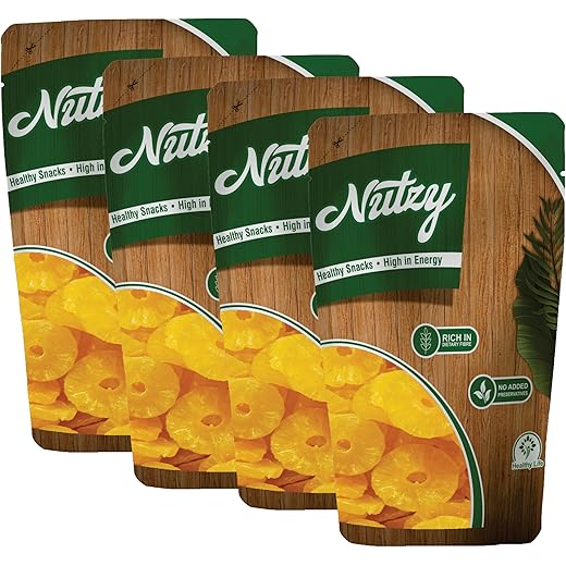 Dried Pineapple Rings 800 Grams 200g X 4 Family Friendly
