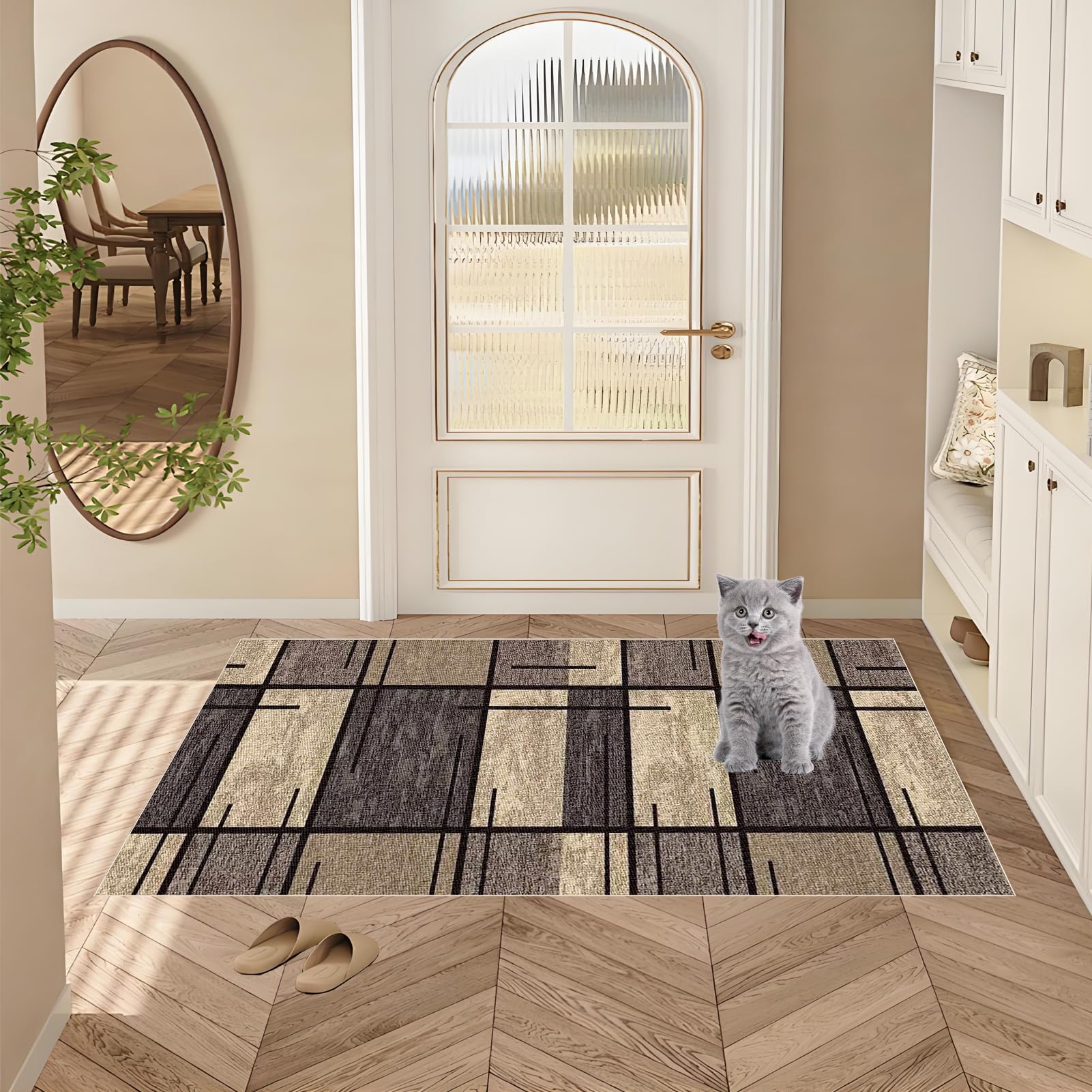 Tappeto Extra Lungo per Corridoio Antiscivolo Lavabile Tappeto Cucina Tappeto Runner Ingresso Tappeto per Corridoio per Lavanderia Scale Ingresso Bagno Camera da Letto 40 x 280 cm