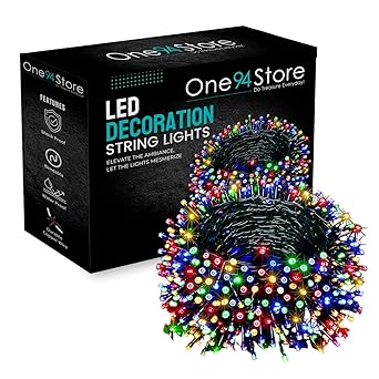 One94Store 36 Feet Long LED Power Pixel Serial String Light, 360 Degree LED Bulb Light Series Copper Led Pixel String Light for Home Diwali, Christmas Decoration (Multicolor, Pack of 1)
