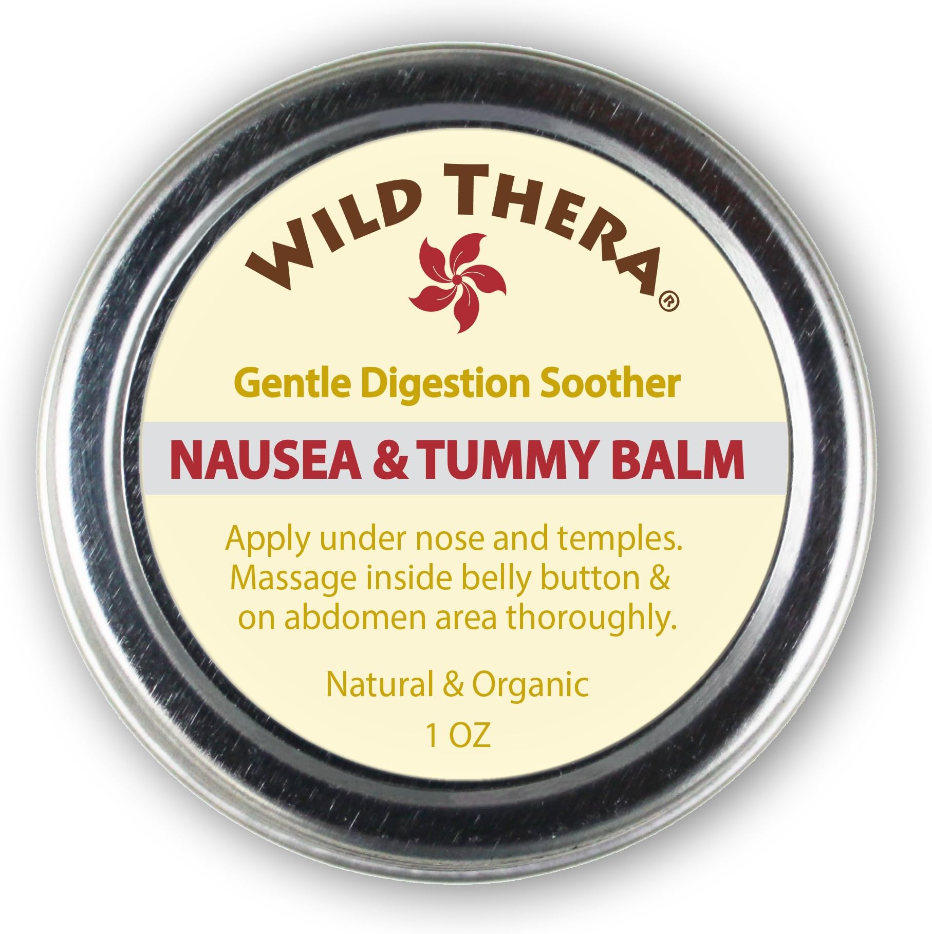 Wild Thera Anti Nausea Balm. Natural Pregnancy Nausea Relief. Herbal Ginger Balm for PMS Bloating and Motion Sickness. Can be Used with Anti Nausea Bracelet, Ginger lozenges and Nausea Candy.