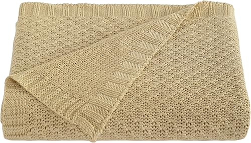 NTBAY Manta refrescante para bebé, manta de punto trenzado para niños pequeños, rayón derivado de bambú, suave y transpirable, manta de 30 x 40