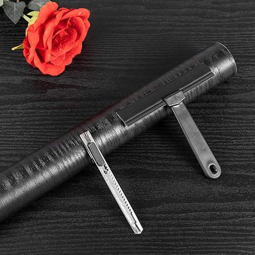 Miniatura 21 de Abyssaly Papel de contacto de madera blanca de 17.71 in X 196 in, película autoadhesiva decorativa de madera real, táctil, fácil de limpiar, cubre