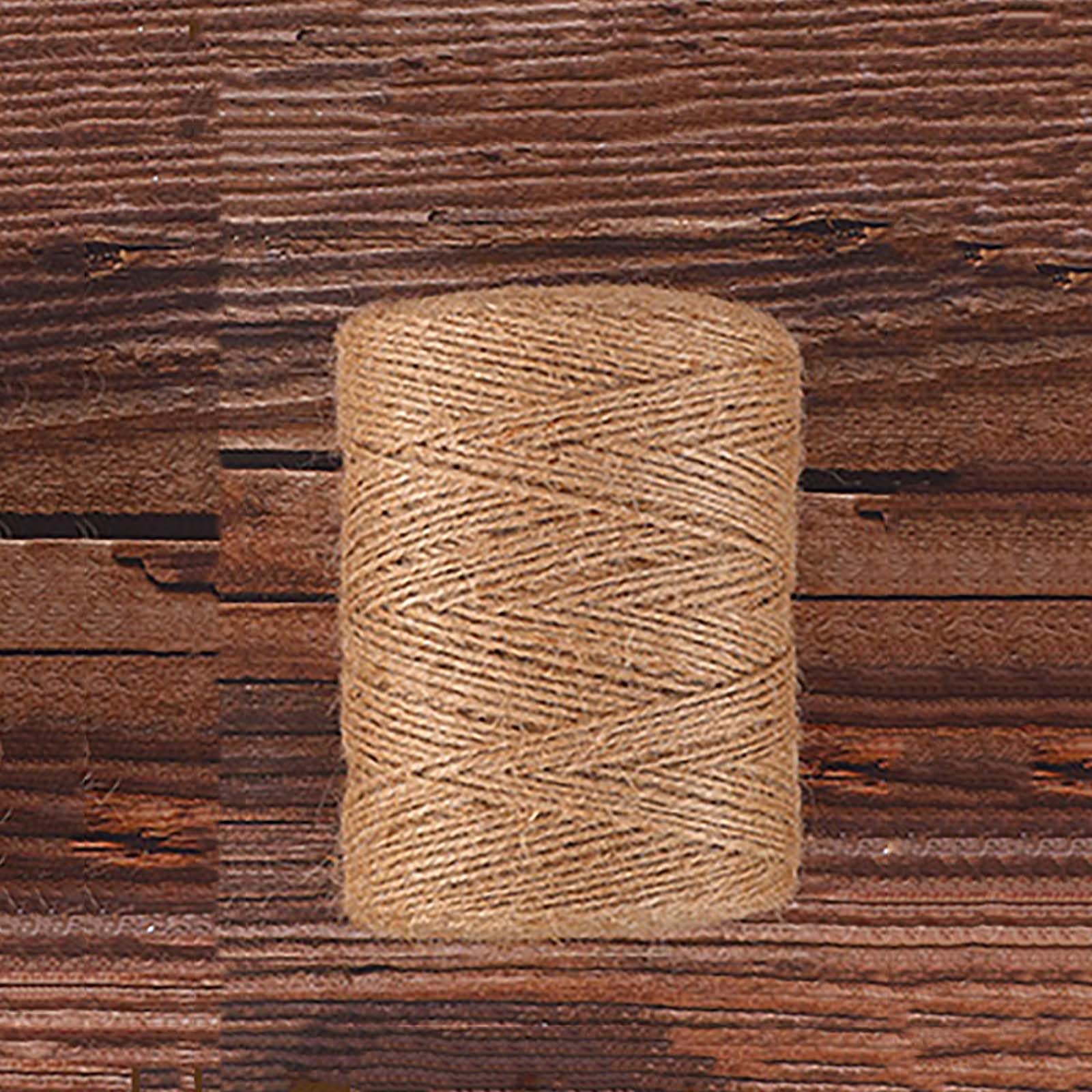 Ekstra mocna lina ogrodowa z juty 2 mm - 3 pasma, do majsterkowania, projektów artystycznych, ogrodnictwa (roślin) - wszechstronny do majsterkowania i pakowania materiałów Resi(rozmiar: 600 M, kolor