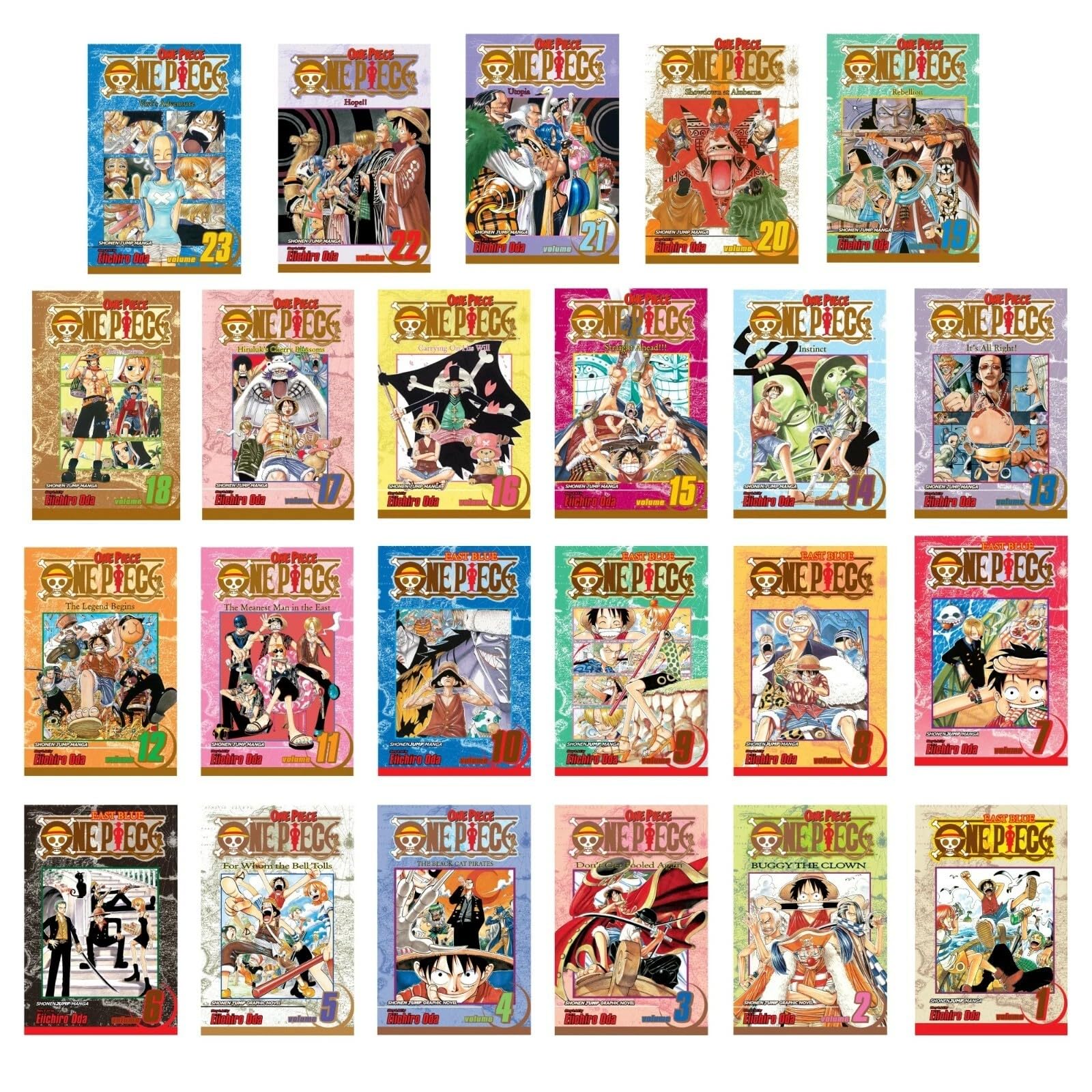 One Piece Manga Box Set: East Blue and Baroque Works, Volumes 1-23(English Edition) — Includes Poster, Booklet & Juliet Bookmark — Perfect for Manga Fans & Collectors