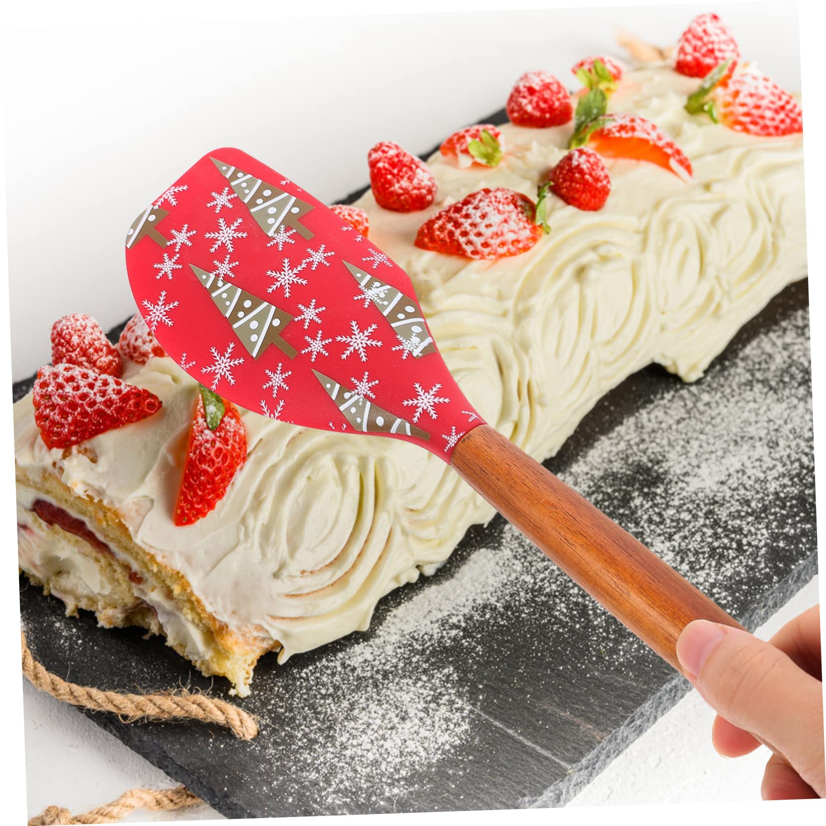 Cabilock 5 Ensembles Spatule En Silicone De Noël Frit Cuisson Ustensile De Cuisine Accessoire Cuisine Raclette Aide De Cuisine Spatule À Beurre Brosse À Pâtisserie Ergonomique 2 Pièces * 5