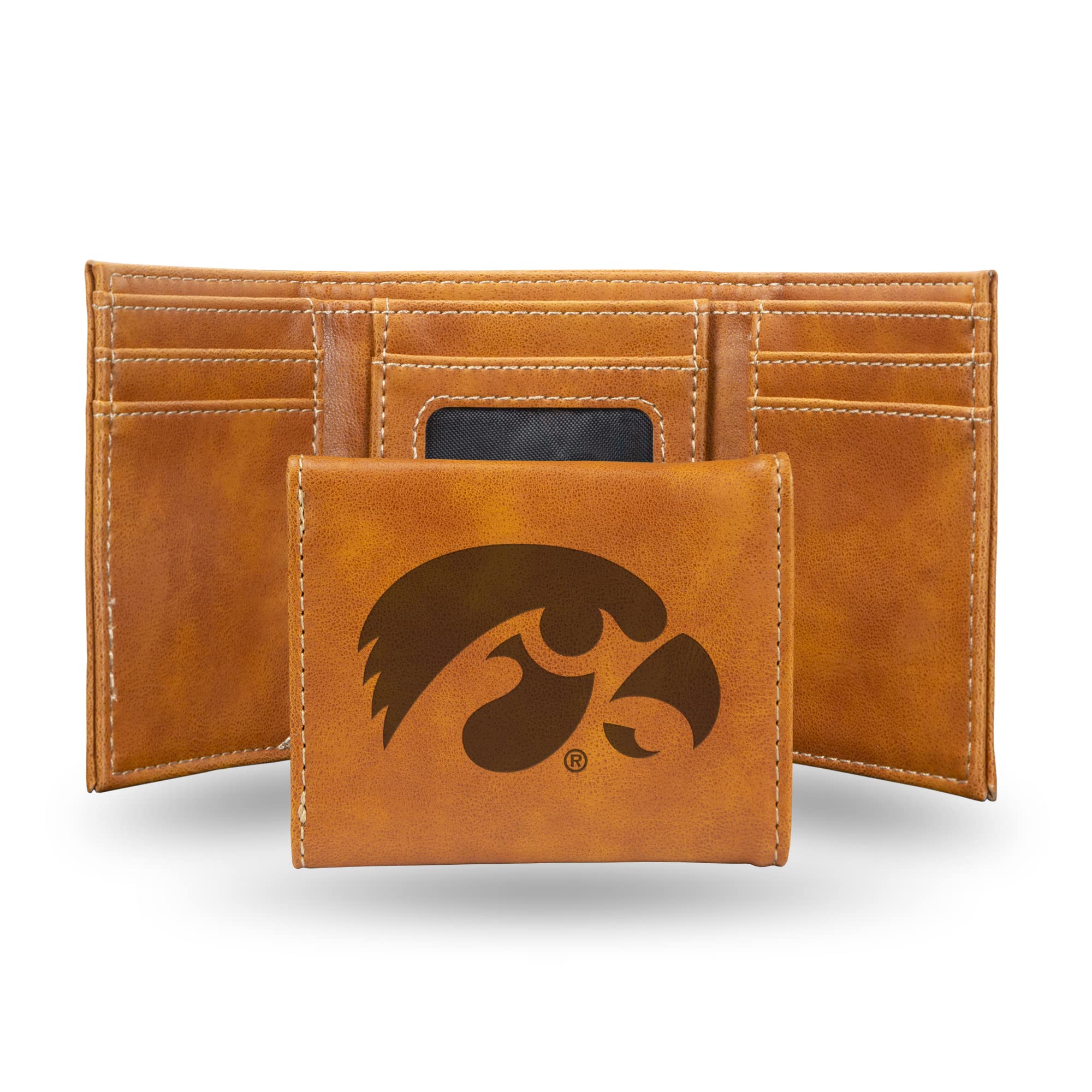 Rico Industries NCAA Laser Engraved Trifold Laser Engraved Tri-Fold Wallet - Men's Accessory