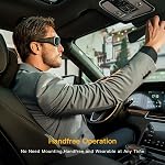 OHO Ultra-Thin Lightweight Sports Camera Sunglasses, 24MP Camera, 1080P Video, Water Resistant UV400 Lens