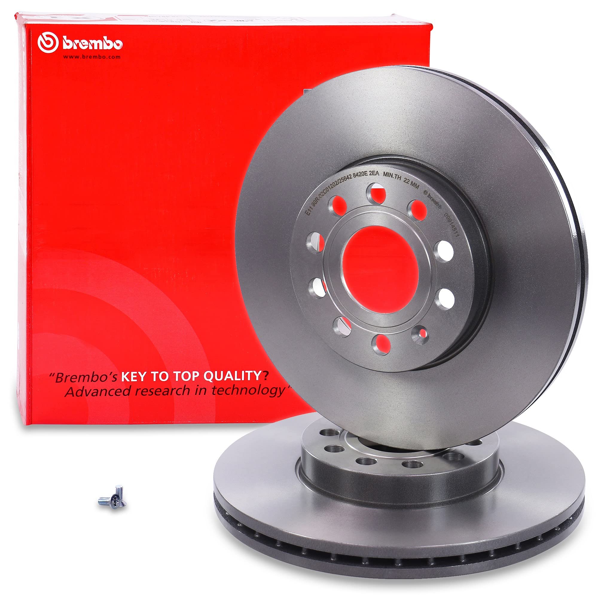 BREMBO Set di freni Coated Disc Line incl. dischi freno anteriori Ø 288 mm ventilati + posteriori Ø 253 mm pieni + pastiglie freno anteriori e posteriori + contatto di usura