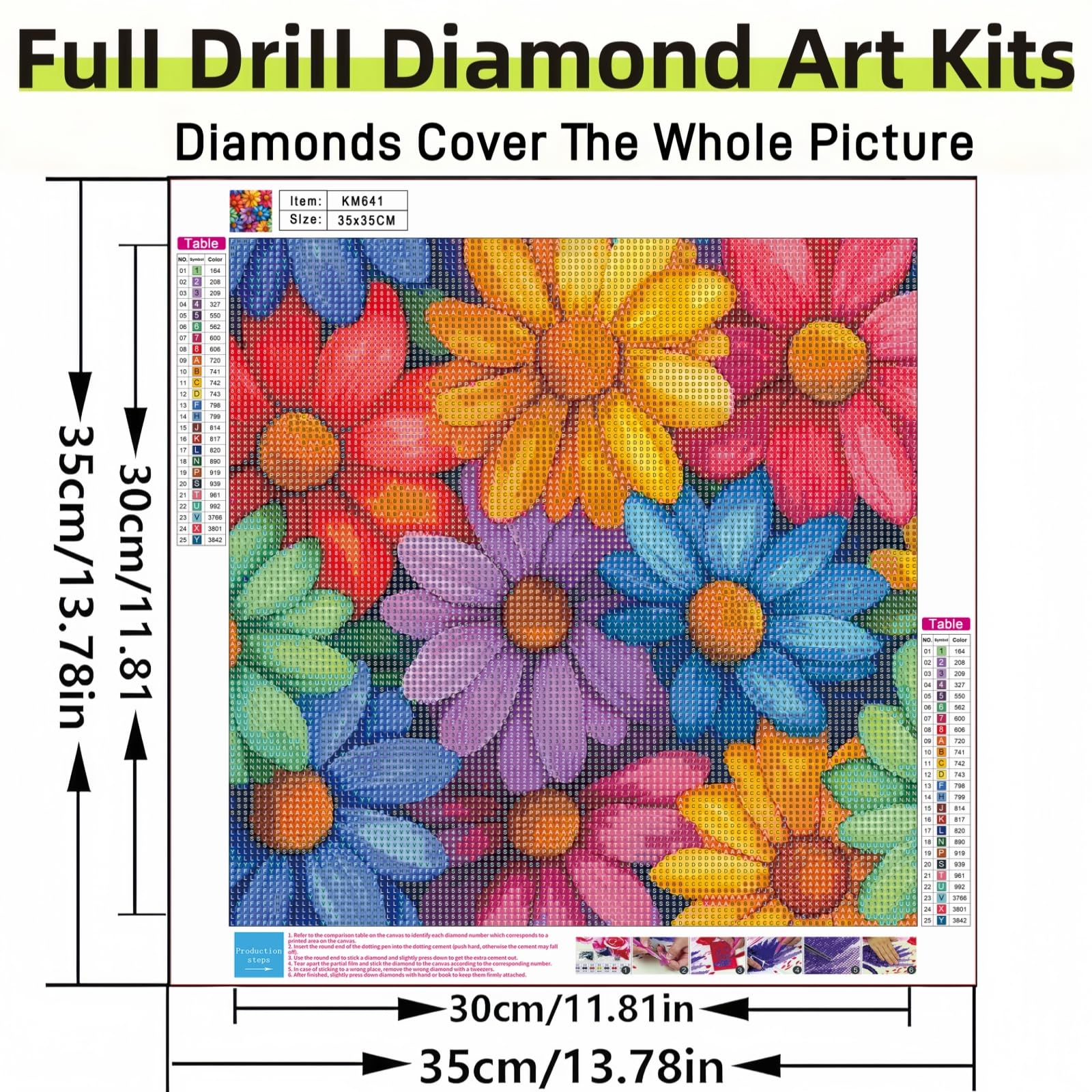 5D Diamond Art Kits - Floral Designs for Beginners -3